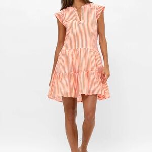 Oliphant Orange Striped Dress